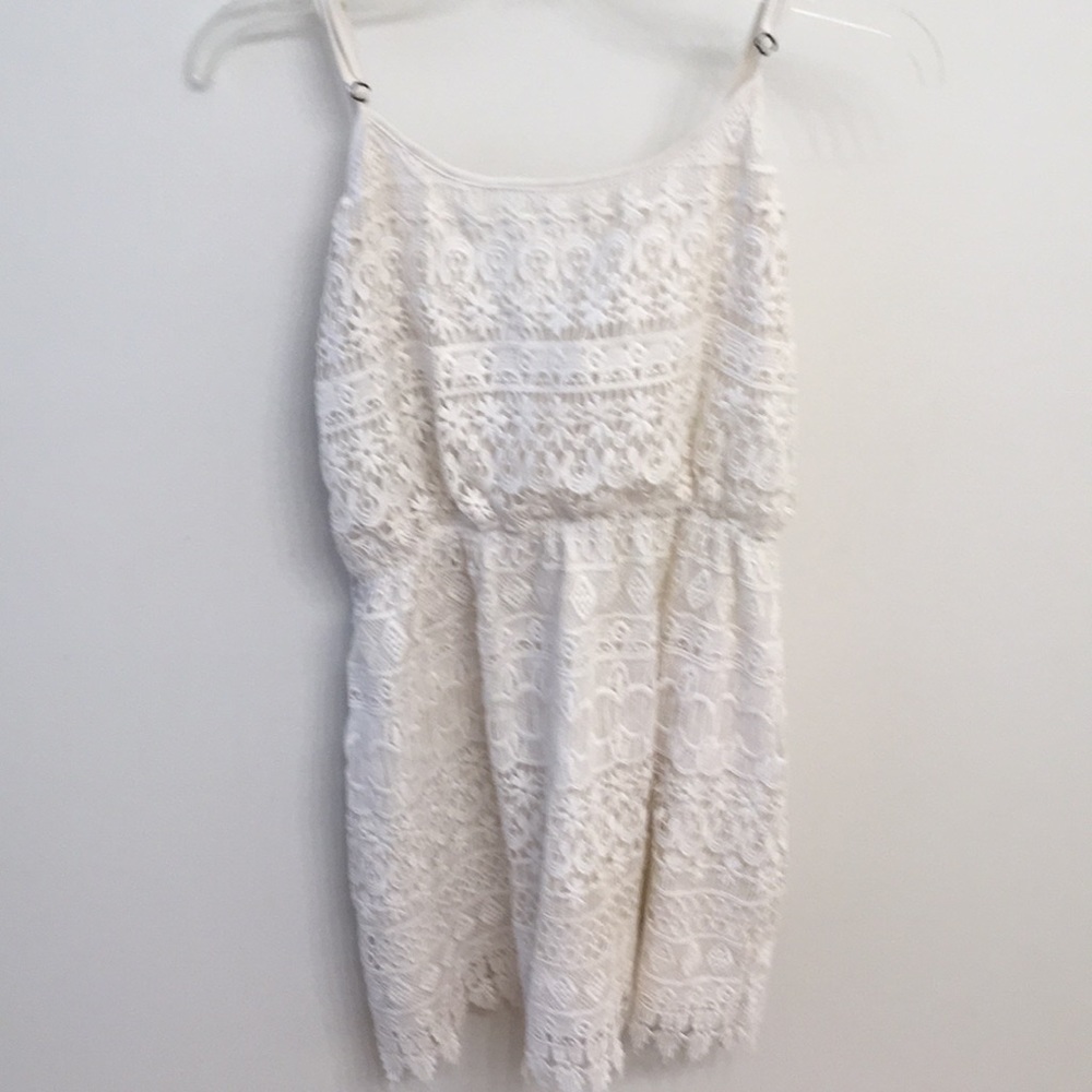 Fringe white dress.
